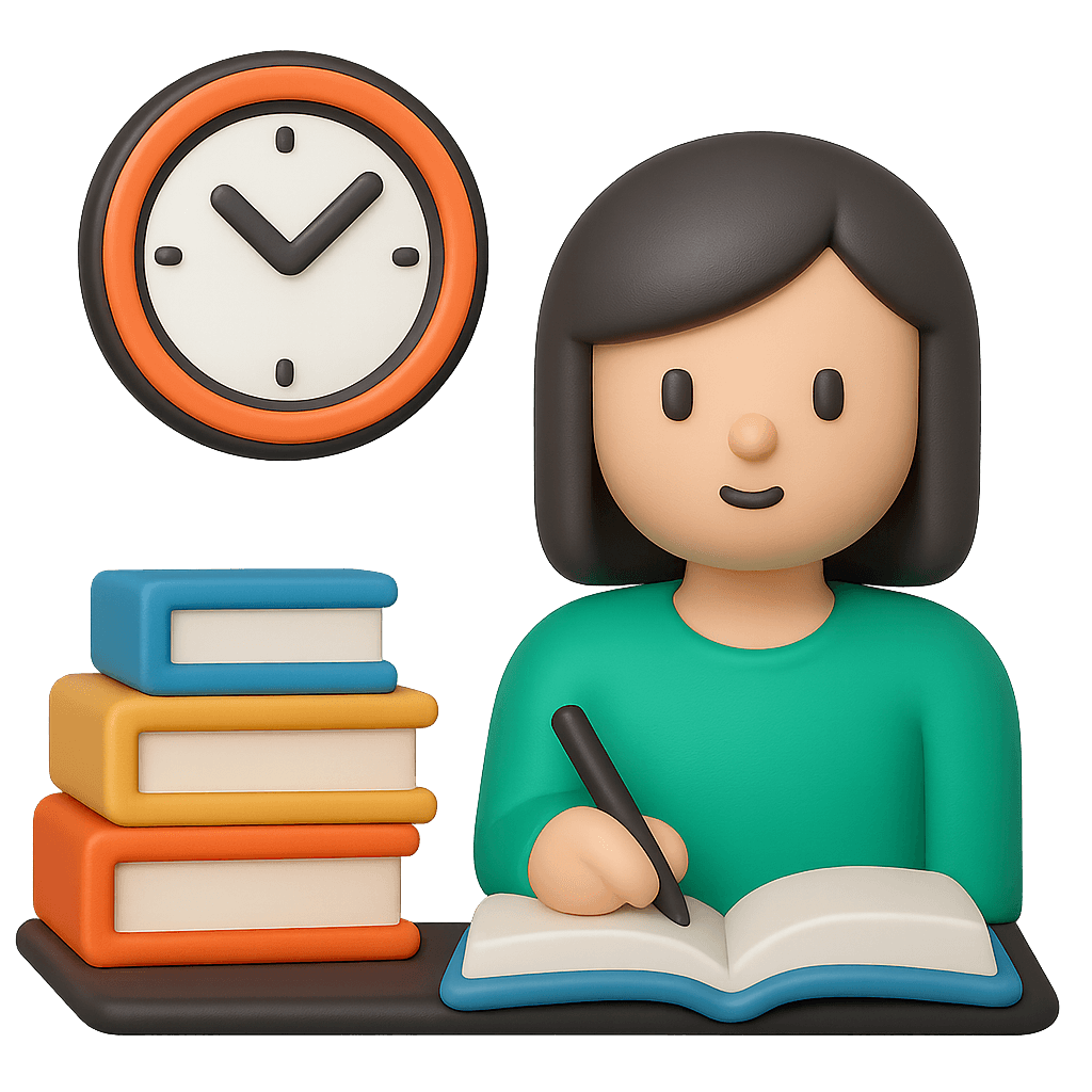 Student studying
